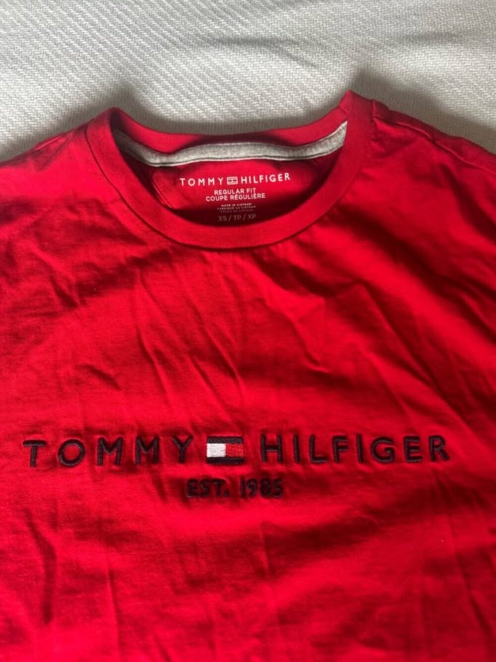 🔥4 for $25 Tommy Hilfiger Red Classic T-Shirt Men’s Size XS